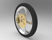 Motorcycle tire with sportrim