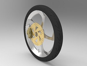Motorcycle tire with sportrim