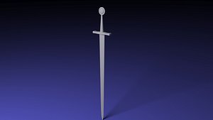 3D medieval sword