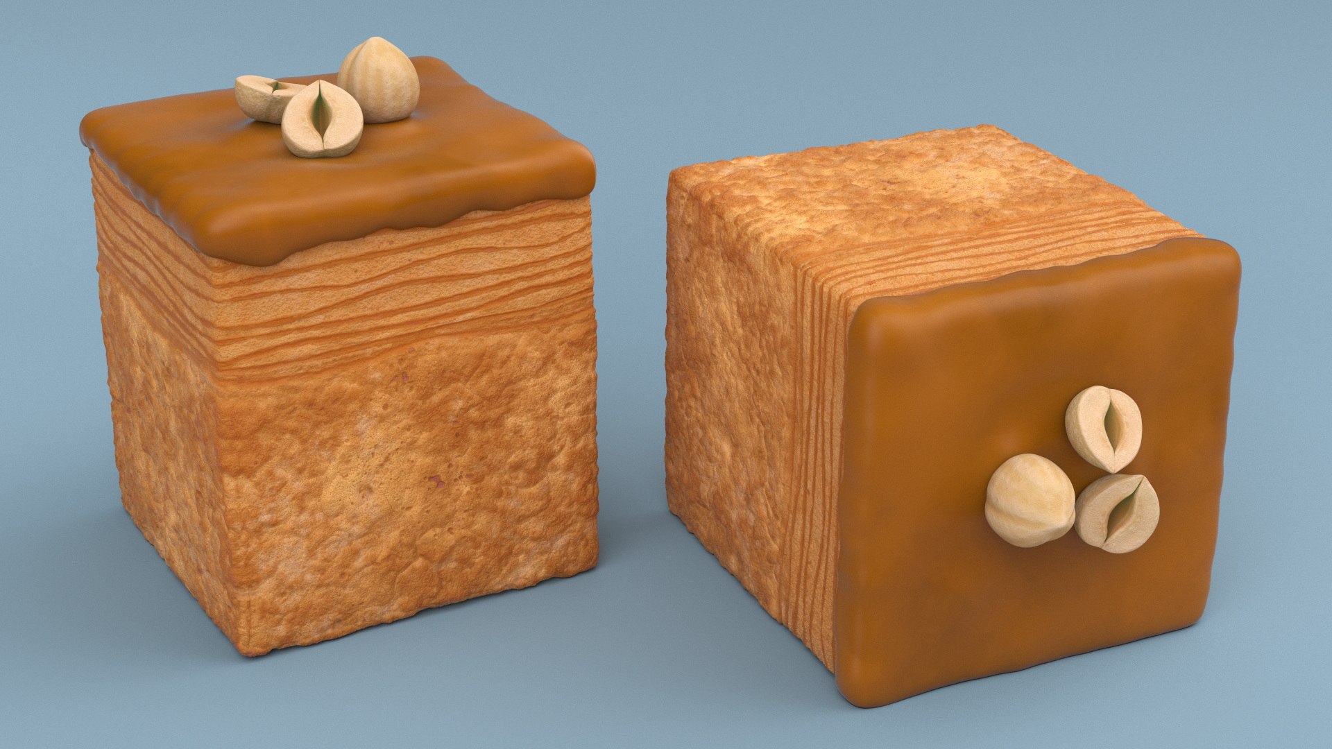 Cube Croissant Pastry with Caramel Glaze and Peanuts 3D model https://p.turbosquid.com/ts-thumb/4E/z9UIBs/mh/cube_croissant_pastry_with_caramel_glaze_and_peanuts_004/jpg/1768593684/1920x1080/fit_q87/25bb6f874ccb10dedf96560e0482ef8de765eefa/cube_croissant_pastry_with_caramel_glaze_and_peanuts_004.jpg
