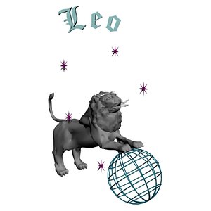 3d model leo zodiac