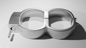 3D model Handcuffs Animated Irish 8 snap shut