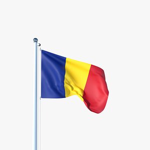 3D Animated Flag of Chad