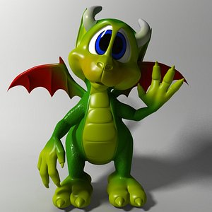 cute cartoon dragon rigged x