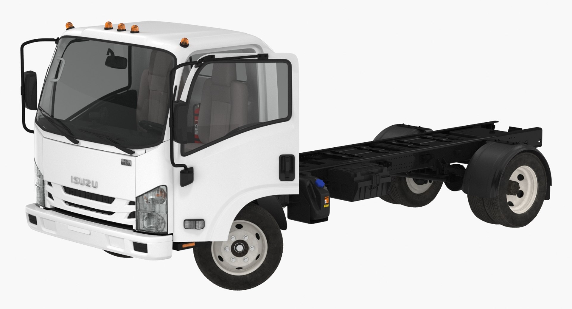 Commercial Truck Isuzu NPR 2018 Rigged 3D model preview
