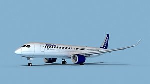 3D model Airbus A220-300 Corporate 1