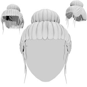 Hair wig 3D model