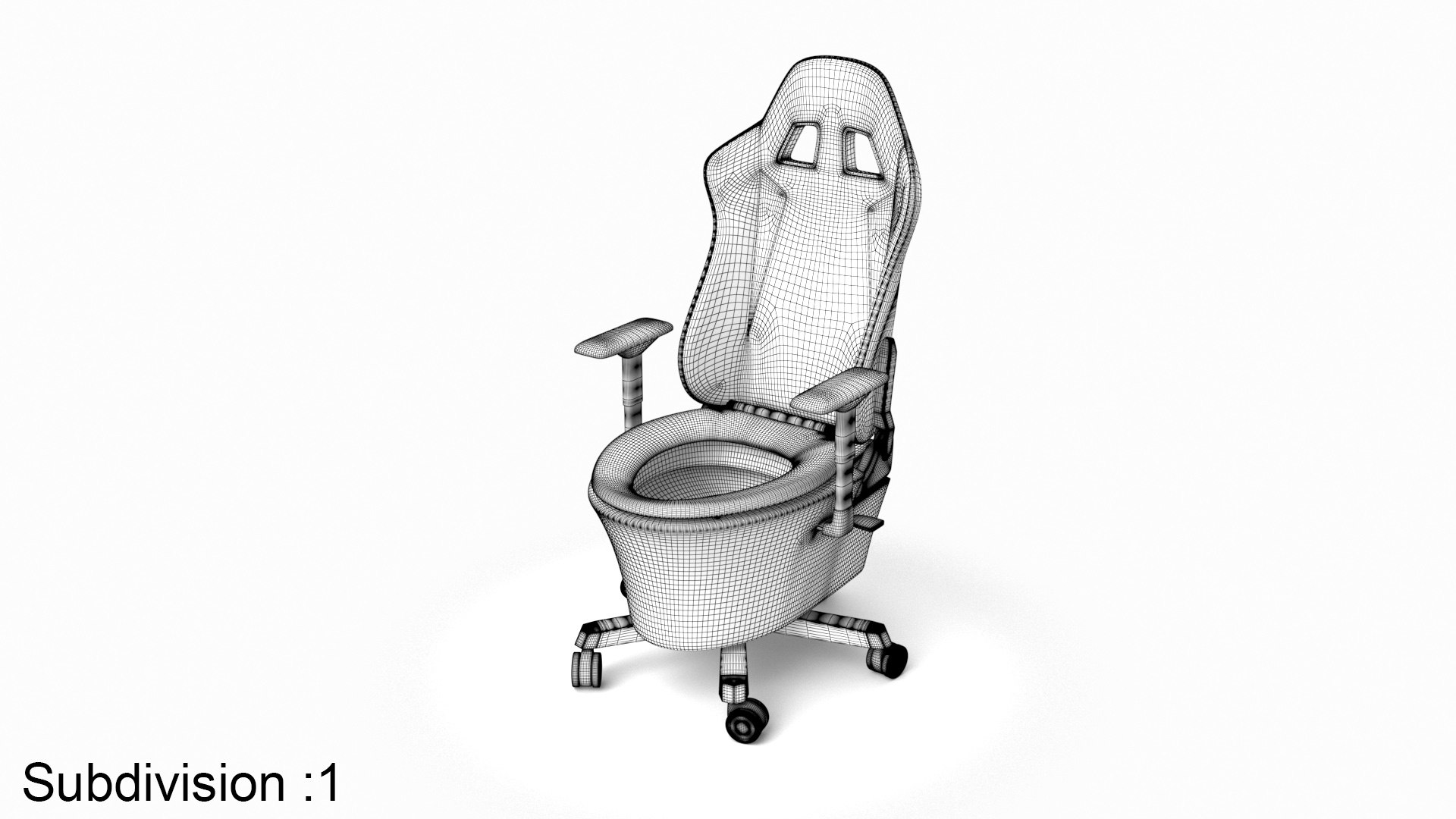 3D Gaming Chair Toilet Model - TurboSquid 1871209