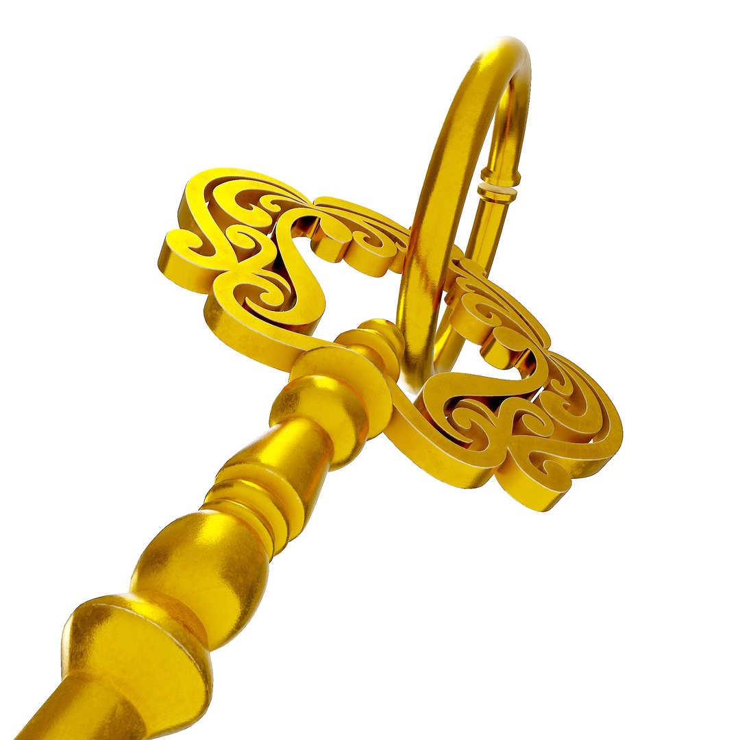 3D Model Treasure Chest Antique Key 3d Model - TurboSquid 1977094