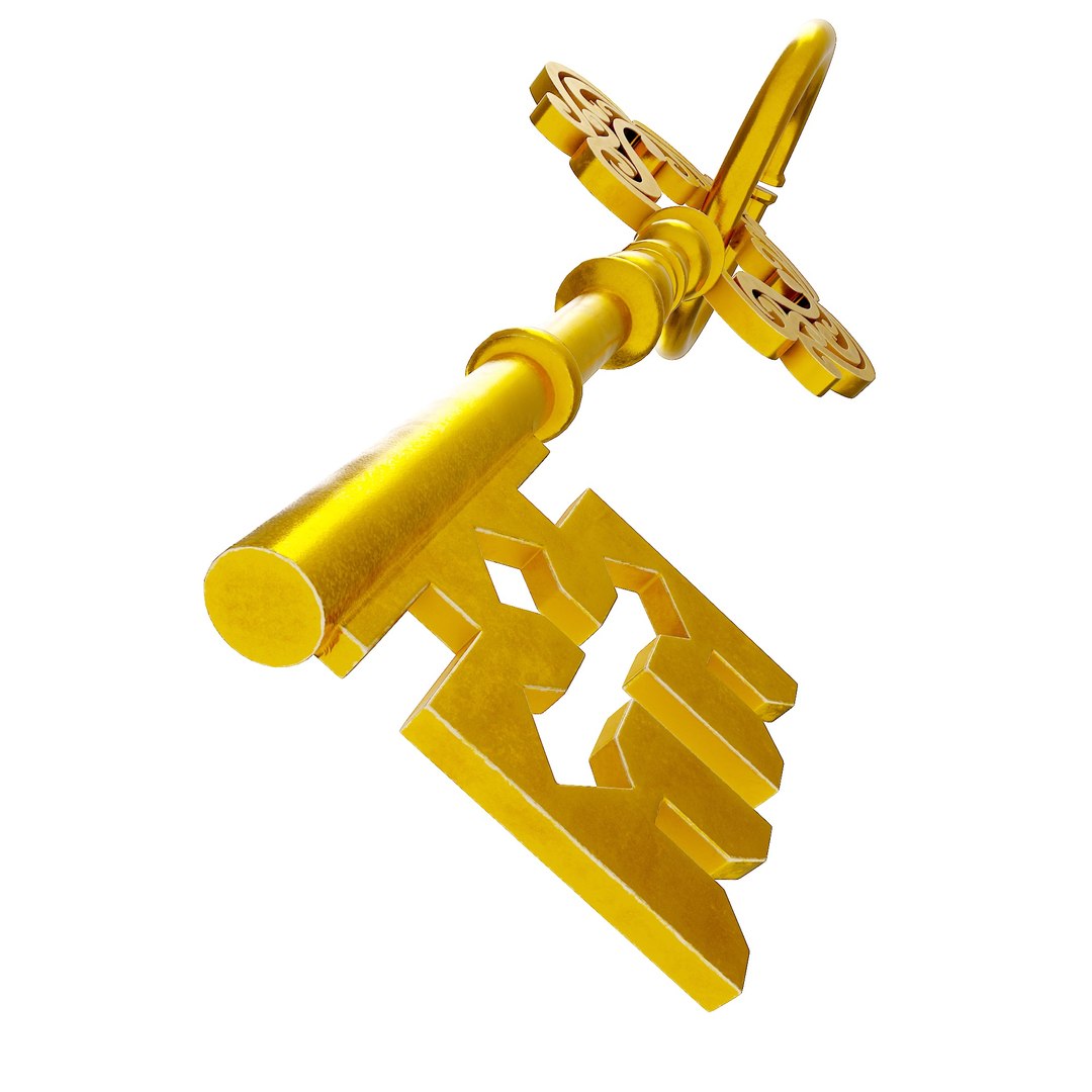 3D Model Treasure Chest Antique Key 3d Model - TurboSquid 1977094