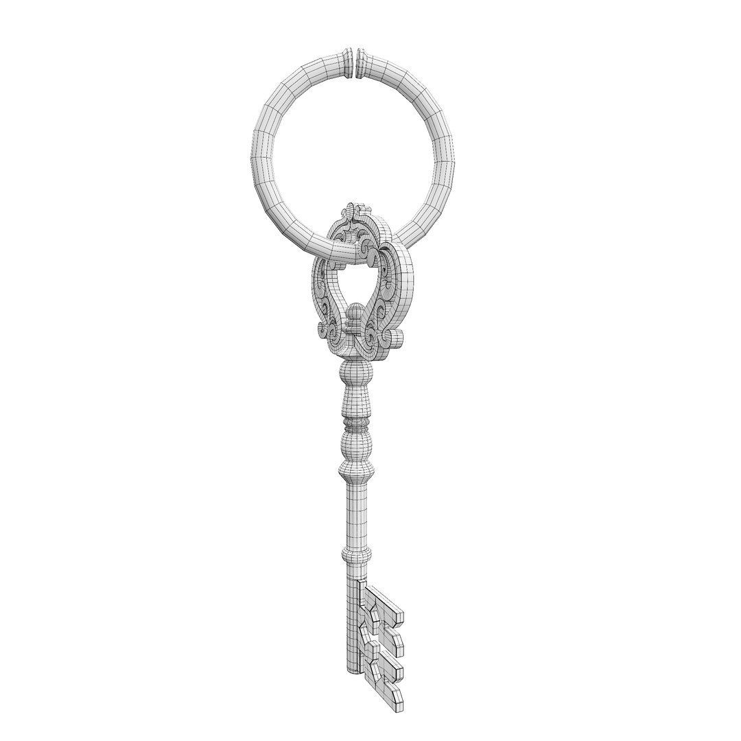 3D Model Treasure Chest Antique Key 3d Model - TurboSquid 1977094