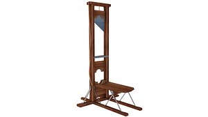 Vintage 19th Century French Guillotine 3D