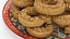 Traditional Sesame Ring Stack on Plate