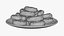 Traditional Sesame Ring Stack on Plate