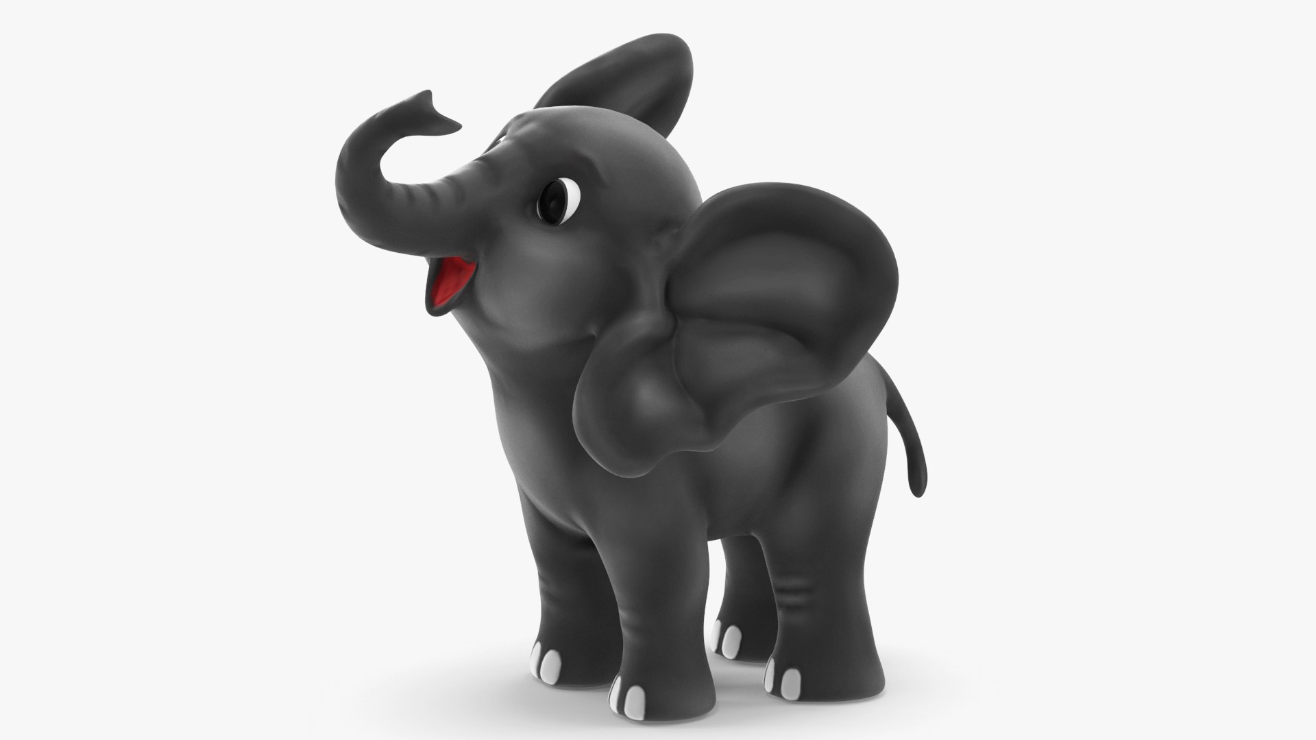 Defect - Cute Cartoon Elephant Rigged 3D model preview