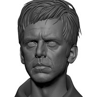 Realistic Male Head Sculpt of Dan Stevens