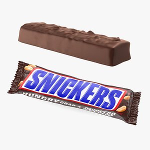 snickers chocolate bar package 3D model