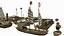 Barco de madera de estilo chino, barco de pesca, barco de crucero, barco de madera
