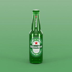 Heineken Lager Beer Bottle 3D model