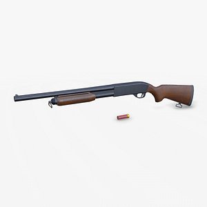 3D Shotgun Low-poly PBR