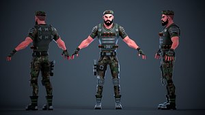 Military Soldier - Stylized Modular Character 3D