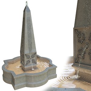 3D Palazzo Obelisk Fountain  Water Feature