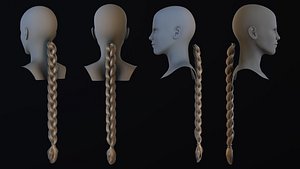 Realtime long braid with bonus 3D model
