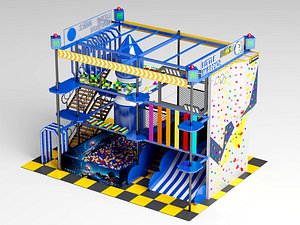 Modern Indoor Small Adventure Park And Kids Play Center Set