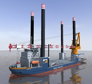 3D Offshore installation vessel 3d model
