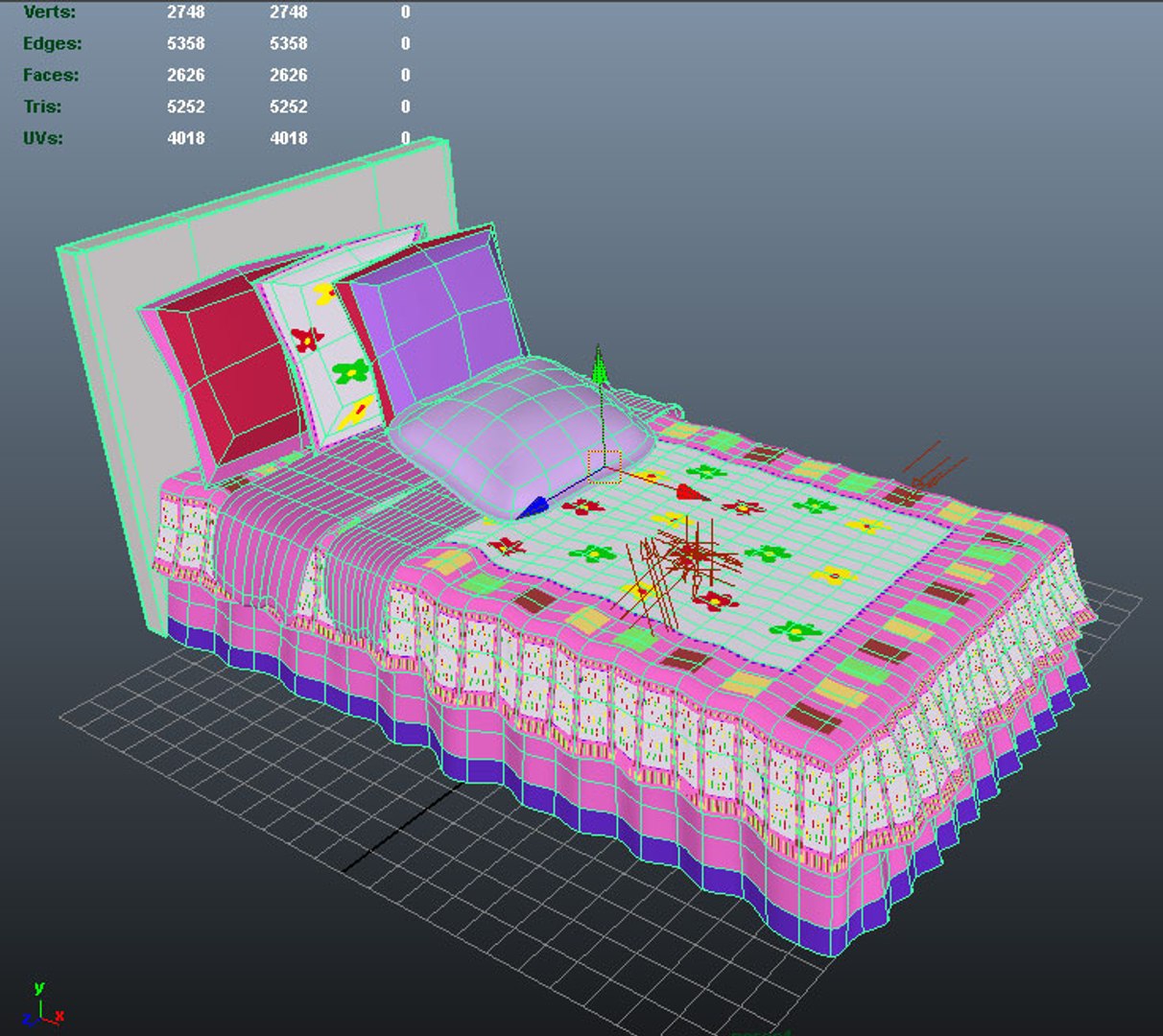 Cartoon Flower Bed Obj