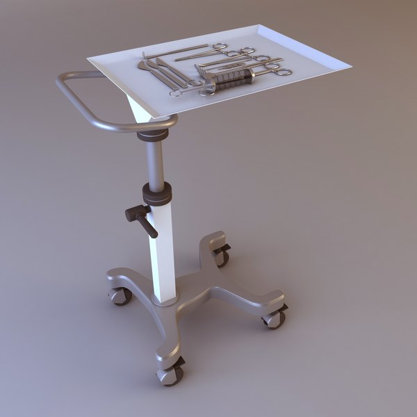 medical instruments cart 3d max