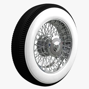 3D vintage car wheel model