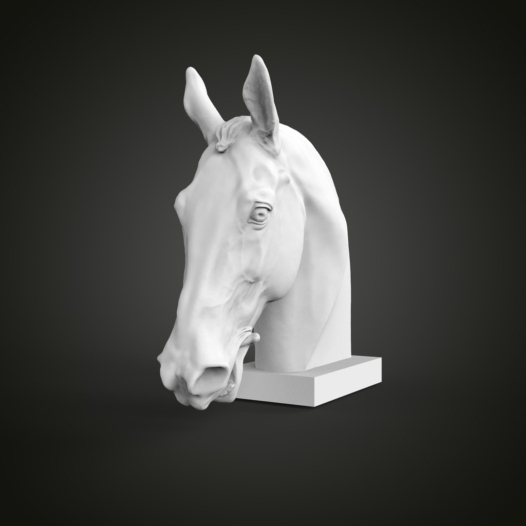 Horse head 3D model https://p.turbosquid.com/ts-thumb/4G/1WYhIo/rI/untitled.3.23/jpg/1648230388/1920x1080/fit_q87/2607f08f72710bf4ded47c407211188a23ca12a4/untitled.3.23.jpg