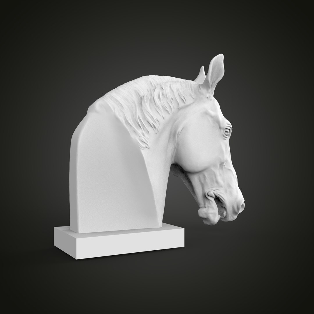 Horse head 3D model https://p.turbosquid.com/ts-thumb/4G/1WYhIo/x9/untitled.3.13/jpg/1648230386/1920x1080/fit_q87/45583f559a615824cf6537cd98d0c91440455ddc/untitled.3.13.jpg