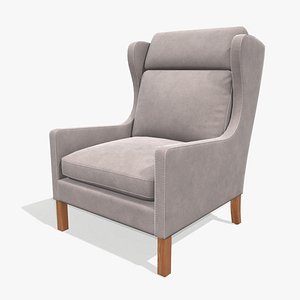 Low-poly Wingback armchair