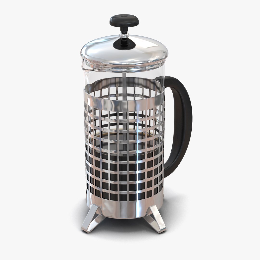 French Press 2 3D Model 3D model preview