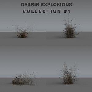 3D Debris Explosions PACK 1 model