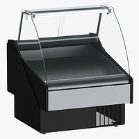 Fresh seafood deli display case Small