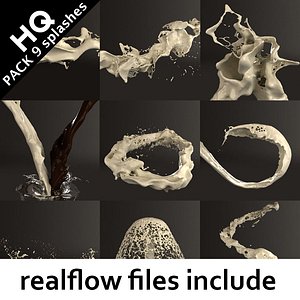 splash pack realflow flow 3d max