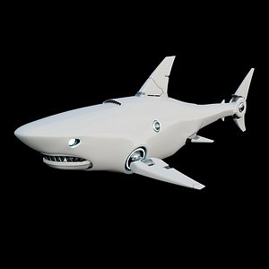 Sci Fi Shark Robot 3D model