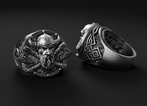 jewellery ring viking 3D model