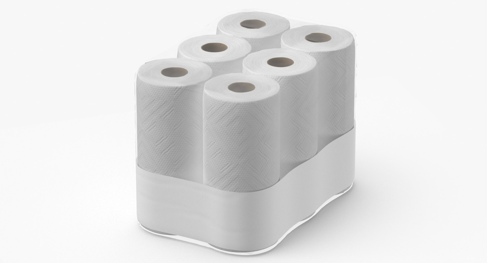 Paper Towels 6 Pack Blank And Generic Label 3D - TurboSquid 2002668