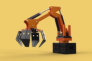 3D HYDRAULIC PALM OIL FRUIT LOADER GRAB CRANE LIFTING GRABBER JAWS model