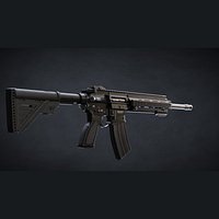 HK-416 Rifle - Detailed Blender Model with 4K Textures