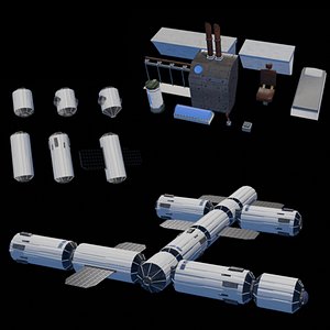 PSX Modular Space Station Pack 3D model