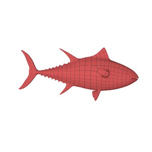 3d model base mesh hammerhead shark