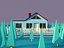 Cute cartoon private house variation 2 Low Poly