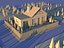 Cute cartoon private house variation 2 Low Poly