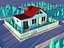 Cute cartoon private house variation 2 Low Poly