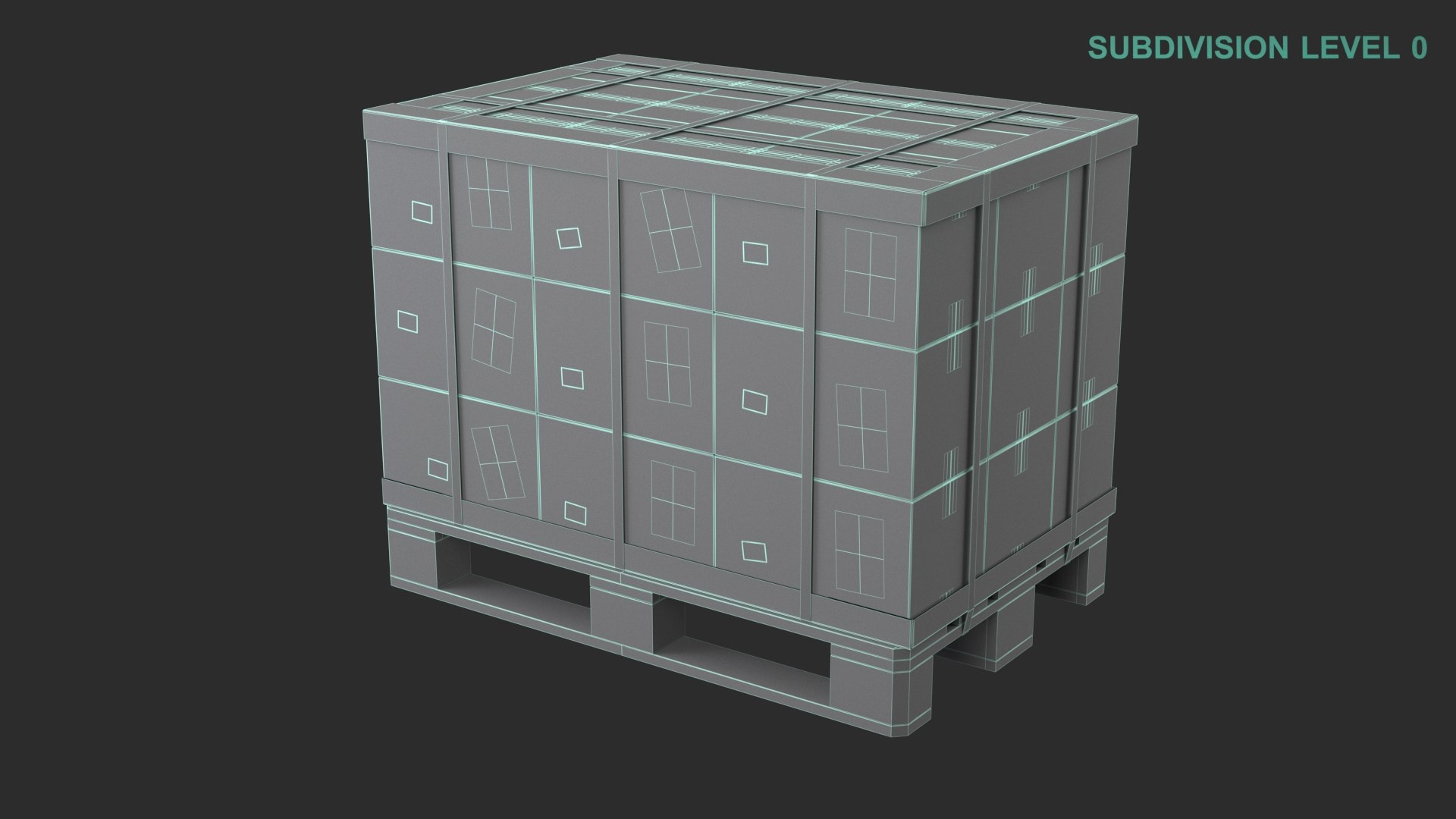 3D Pallet With Boxes https://p.turbosquid.com/ts-thumb/4G/af8Ese/N0/wireframe0007/jpg/1668758861/1920x1080/fit_q87/99291820f1c33acfee9e035ea5cdbf7121da8ad8/wireframe0007.jpg